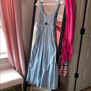 Aerie Light Blue Denim Jumpsuit